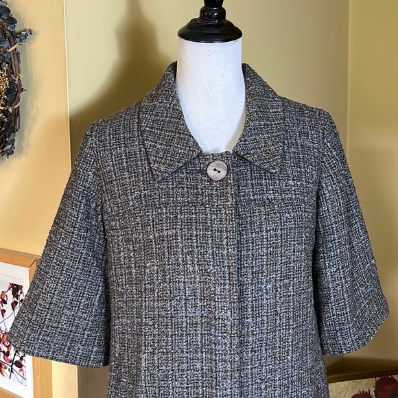 J JILL Size SMALL Tweed Blazer Mid-Skeeve Career Casual Cozy Prep MOD $189 NEW - Picture 2 of 16
